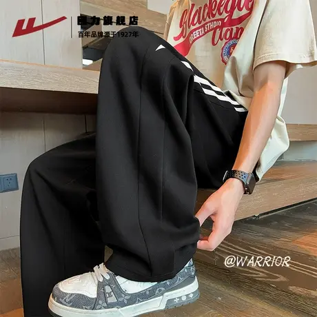 回力重磅直筒裤男早秋宽松休闲裤2025新款青少年潮牌潮流运动裤K商品大图