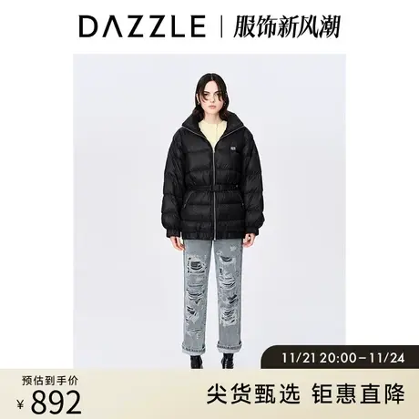 DAZZLE地素奥莱 立领收腰中长显瘦羽绒服外套女2D4K3061A图片