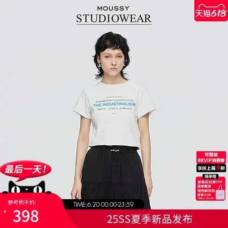 STUDIOWEAR x MOUSSY 2025夏季新品印花短袖T恤028ISA90-3371图片