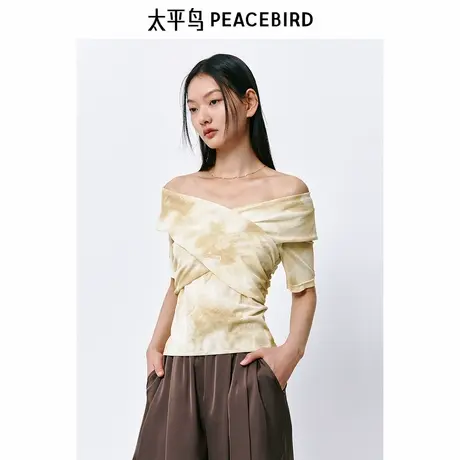 【来了就好】太平鸟V领上衣图片