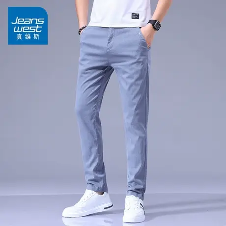 KZ真维斯春秋季休闲裤男士直筒宽松潮流男裤子2025年新款上班工作商品大图