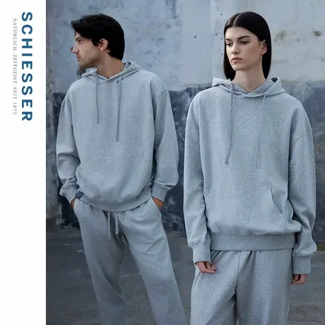 SCHIESSER舒雅男女士同款小毛圈宽松连帽套头家居卫衣21680U商品大图