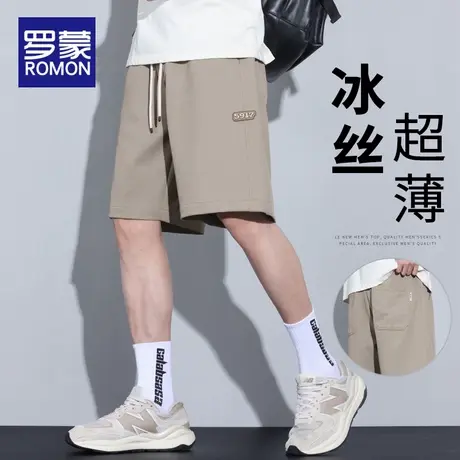 罗蒙短裤男装夏季薄款速干运动卫裤宽松外穿五分裤子男士休闲中裤商品大图