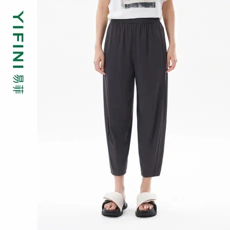 [专柜同款]Yifini/易菲显瘦通勤慢跑裤九分裤女夏季新款萝卜裤图片