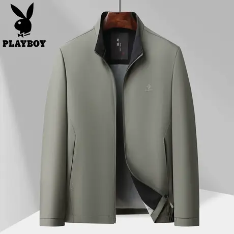 【经典系列】花花公子新款立领行政夹克外套男装商务休闲宽松上衣图片