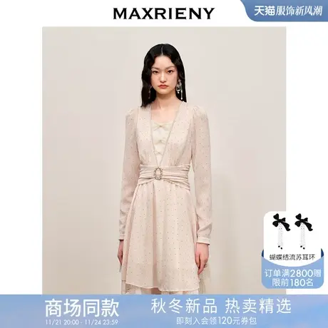 MAXRIENY复古浪漫连衣裙甜美仙裙子图片