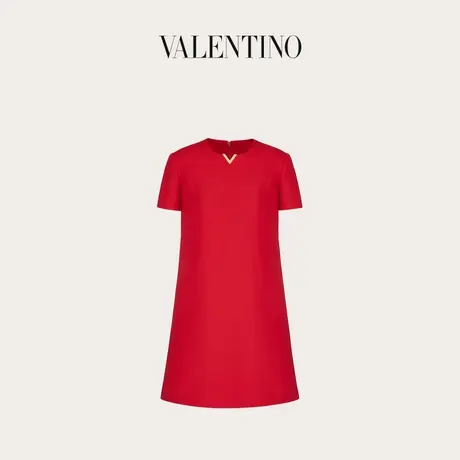 【明星同款】华伦天奴VALENTINO女士 CREPE COUTURE 短款连衣裙商品大图