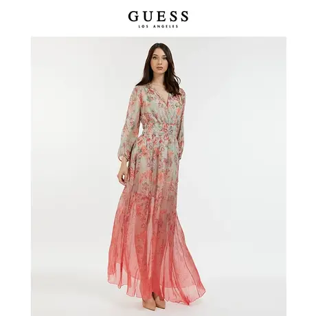 GUESS 女士派对复古性感连衣裙-W2GK58WE550图片