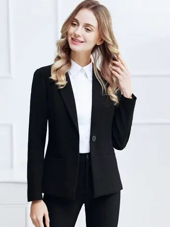 西装外套女春季2025新款气质时尚黑色高级感职业正装商务西服套装图片