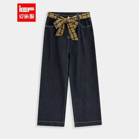 IEF/爱依服【微胖】大码女装2025夏季新款韩版显瘦百搭牛仔阔腿裤商品大图