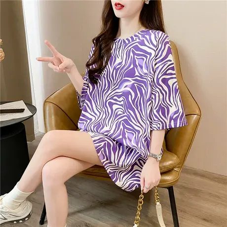 中长款短袖t恤女春夏季2024新款打底衫内搭体恤宽松韩版学生上衣图片