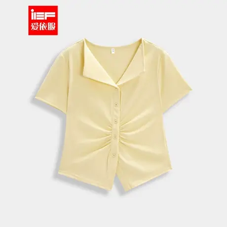 IEF/爱依服【微胖】大码女装2025夏季新款韩版通勤百搭显瘦上衣图片