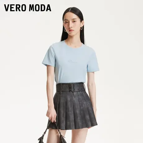 Vero Moda奥莱T恤女2025夏季新款字母印花短款时尚休闲百搭短袖商品大图