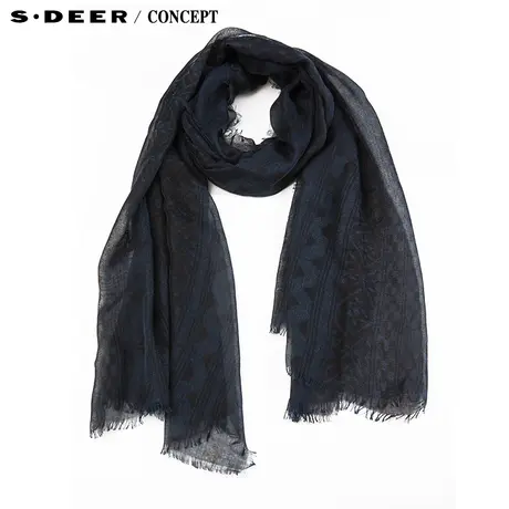 s.deer【新品】圣迪奥内敛几何印花女士围巾S16383745图片