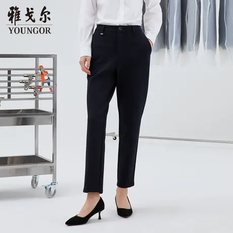 【商场同款】雅戈尔女士西裤春季商务休闲黑色西裤正装裤子S2139商品大图