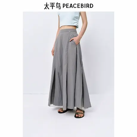 【来了就好】太平鸟时尚拼接伞裙图片