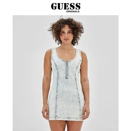 GUESS Originals23新女士收腰显瘦牛仔吊带连衣裙-W3GK05D35D0商品大图