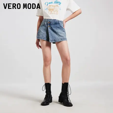Vero Moda奥莱牛仔短裤女夏季新款纽扣拉链百搭休闲显瘦个性商品大图