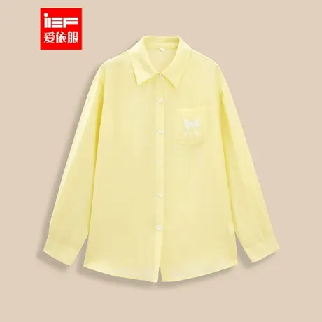 IEF/爱依服上衣2025夏季新款韩版时尚宽松百搭休闲通勤中衬衫商品大图