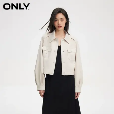 ONLY奥莱夏季通勤风休闲百搭泡泡袖口袋外套女商品大图
