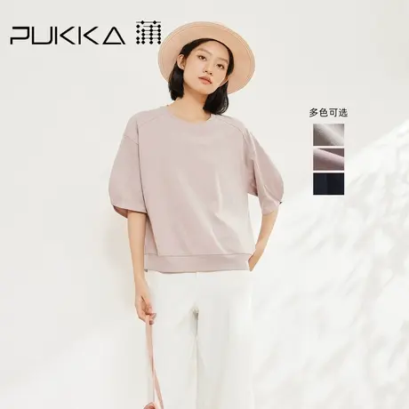 蒲PUKKA 纯棉短袖T恤女2025夏季新款原创设计上衣图片