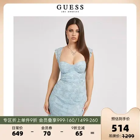 GUESS 女士千禧辣妹纯欲连衣裙-W2YK70KAQN0商品大图