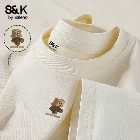 班尼路S&K系列纯棉长袖男打底衫上衣春秋季圆领正肩男生内搭衣服商品大图