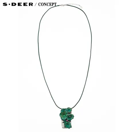 【新品】sdeer圣迪奥女装文艺荷叶立体装饰项链S16384379图片