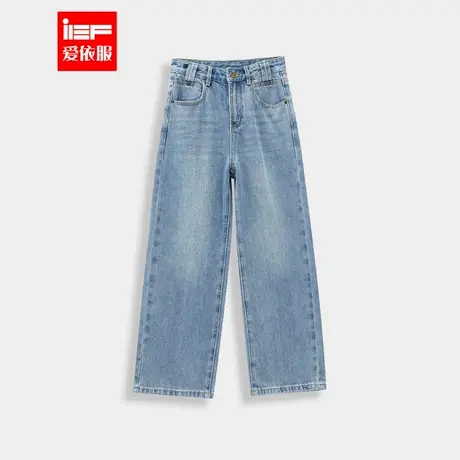 IEF/爱依服2025春季新款韩版简约气质基础通勤百搭显瘦牛仔阔腿裤商品大图