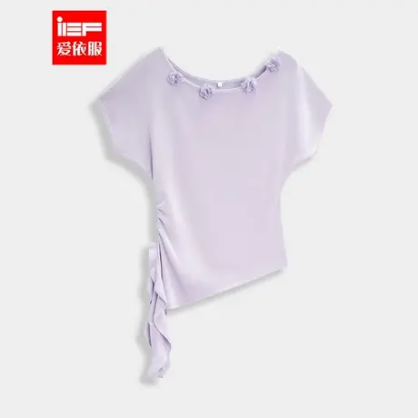 IEF/爱依服高个子2025夏季新款法式温柔小女人气质百搭毛织上衣图片