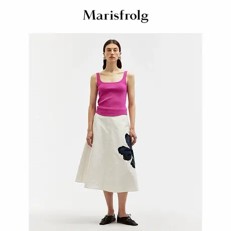 【能量色彩】玛丝菲尔夏季时尚造型领口修身背心上衣女商品大图