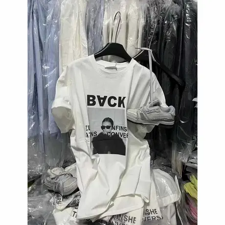 韩国东大门2025春夏新款圆领欧美人物字母印花宽松短袖T恤女上衣商品大图