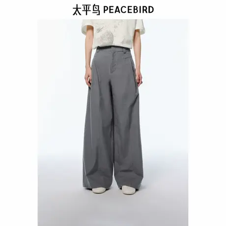 【商场同款】太平鸟女装2025年夏季新款挺阔干爽休闲裤A1GBF2132商品大图