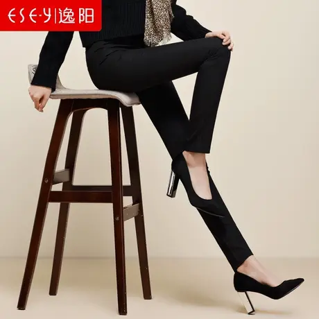逸阳女裤2025款春休闲女长裤气质修身显瘦大码小脚铅笔裤1697商品大图