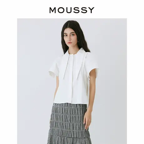MOUSSY  夏季新品设计感系带牛仔衬衫女010FAS11-5310商品大图
