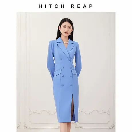 希区瑞普职业西装裙连衣裙女高级感气质收腰修身长袖中长款春商品大图