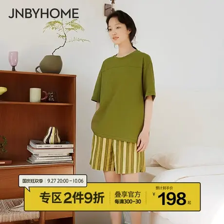 JNBYHOME江南布衣纯棉家居服睡衣T恤上衣条纹裤可外穿Basic系列商品大图