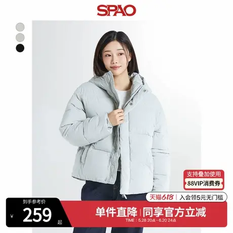 SPAO韩国同款冬季男女同款防寒保暖棉服外套SPJPE4TC13商品大图
