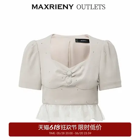 【奥莱】MAXRIEN甜美华丽衬衫上衣女修身显瘦商品大图
