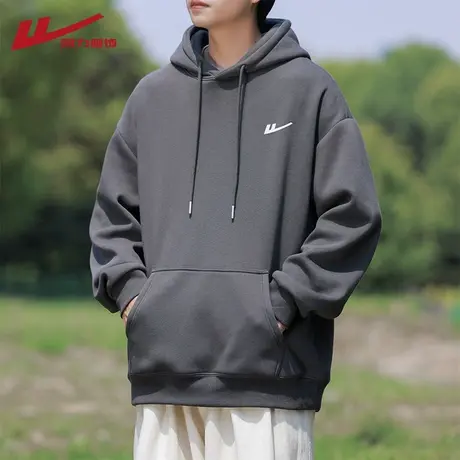 回力连帽卫衣男春秋季2025新款青少年秋装上衣服宽松外套男士帽衫图片