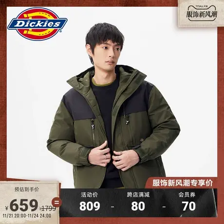 Dickies 秋冬 工装 撞色羽绒服 男女情侣保暖外套棉袄图片