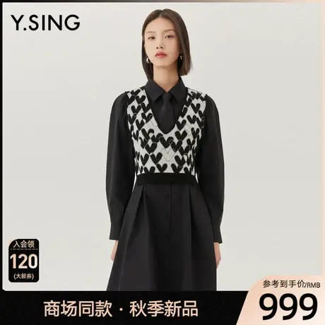 【商场同款】Y.SING衣香丽影2023秋季新款拼接连衣裙YLY62307209商品大图