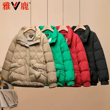 雅鹿反季特价羽绒服2025新款保暖休闲外套时尚韩版小个子大码女装图片
