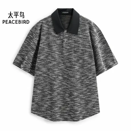 【商场同款】太平鸟男装POLO25夏季新款宽松小香风短袖 B1COF2608商品大图