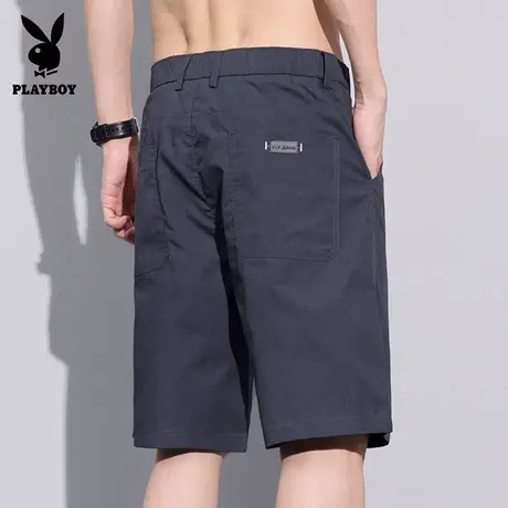 花花公子冰丝短裤男士2025夏季薄款宽松速干休闲中裤子男5五分裤商品大图