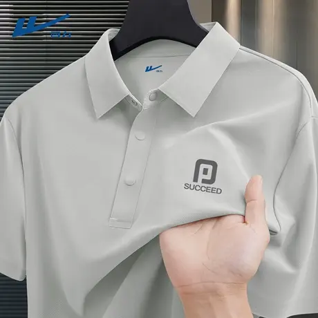 回力男士polo衫2025新款夏季速干男生短袖t恤新款简约灰色半袖男D图片