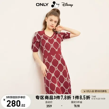 【买4免1】ONLY奥莱2023夏季新款迪士尼DISNEY联名V领连衣裙女商品大图