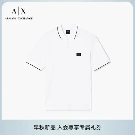 ARMANI EXCHANGE/阿玛尼2025早秋新款男士全棉三粒扣Polo衫官方商品大图
