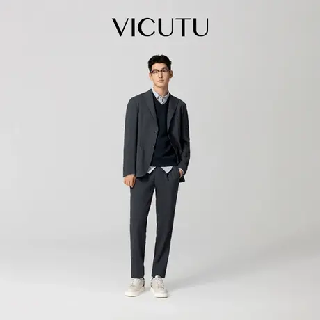 VICUTU威可多男士休闲西服秋季款温暖绵羊毛商务时尚通勤西装外套图片