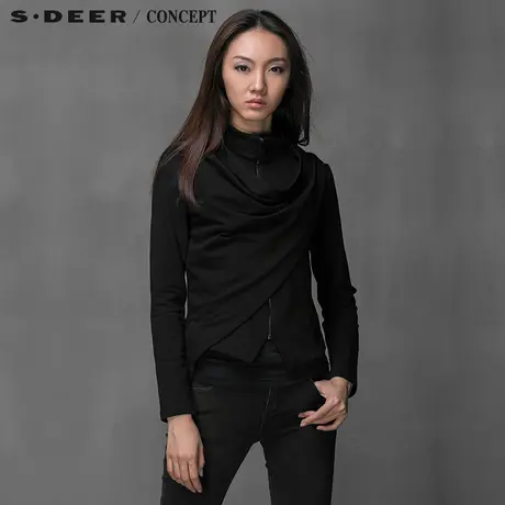S·DEER＼CONCEPT【上新】圣迪奥女中性饶肩拼接设计外套5182260图片